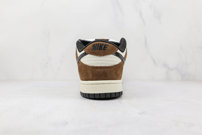 SB Dunk Low White Black Trail End Brown