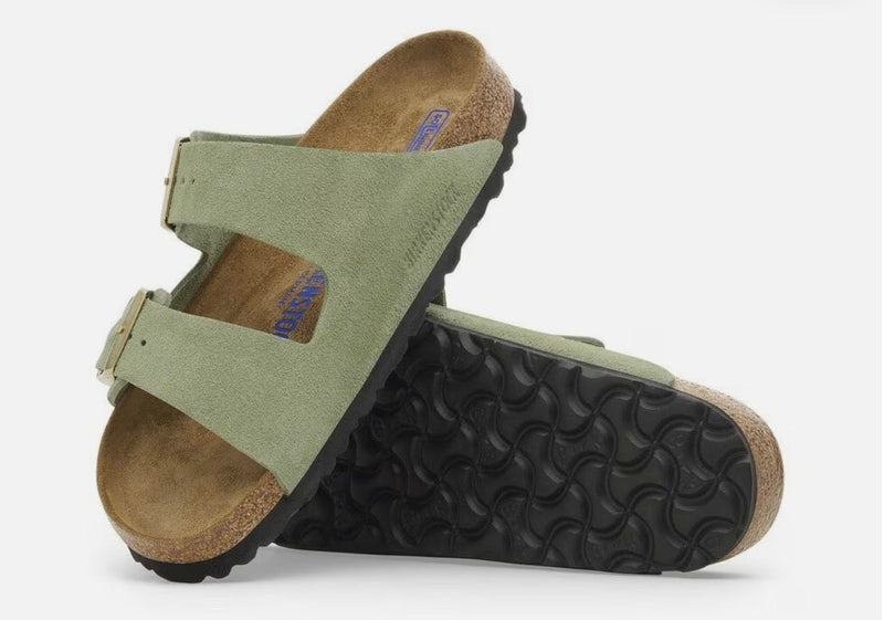 Arizona Soft Footbed Suede Leather Green Tea