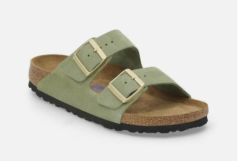 Arizona Soft Footbed Suede Leather Green Tea