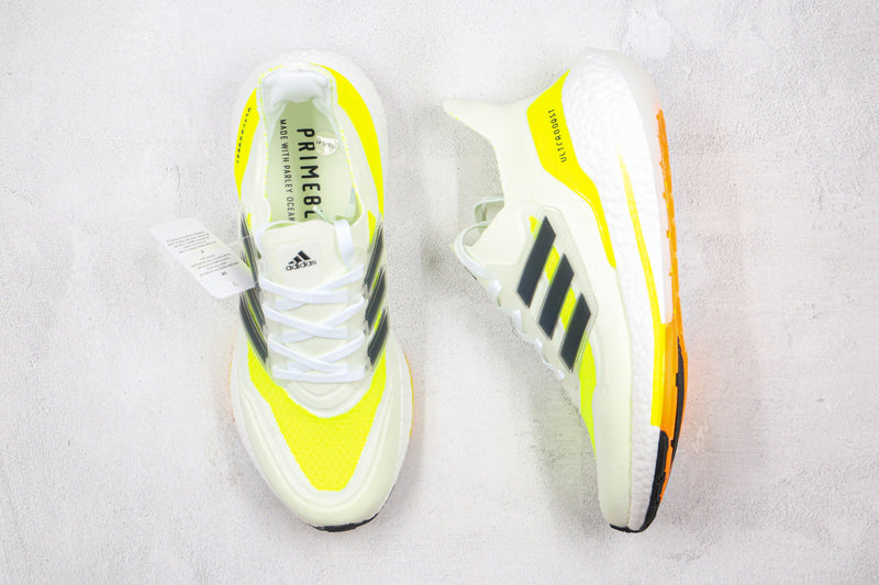 Ultraboost 21 Solar Yellow White