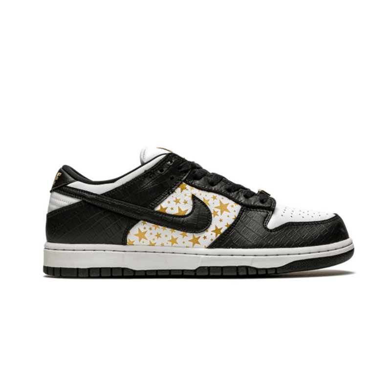 SB Dunk Low Supreme Stars Black