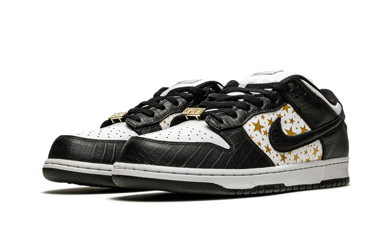 SB Dunk Low Supreme Stars Black
