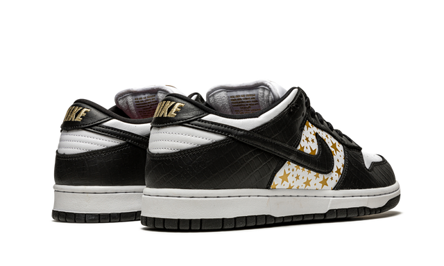 SB Dunk Low Supreme Stars Black