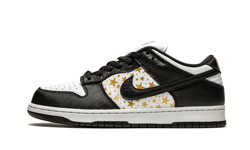 SB Dunk Low Supreme Stars Black